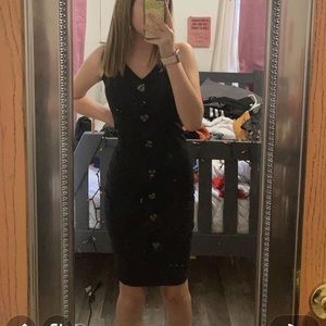black midi dress, small